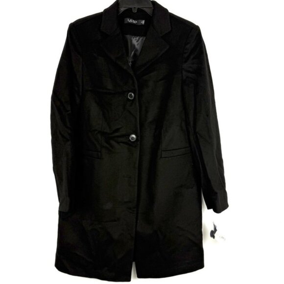 Lauren Ralph Lauren Women’s Welt Pocket Black Reefer Long Jacket Size 10